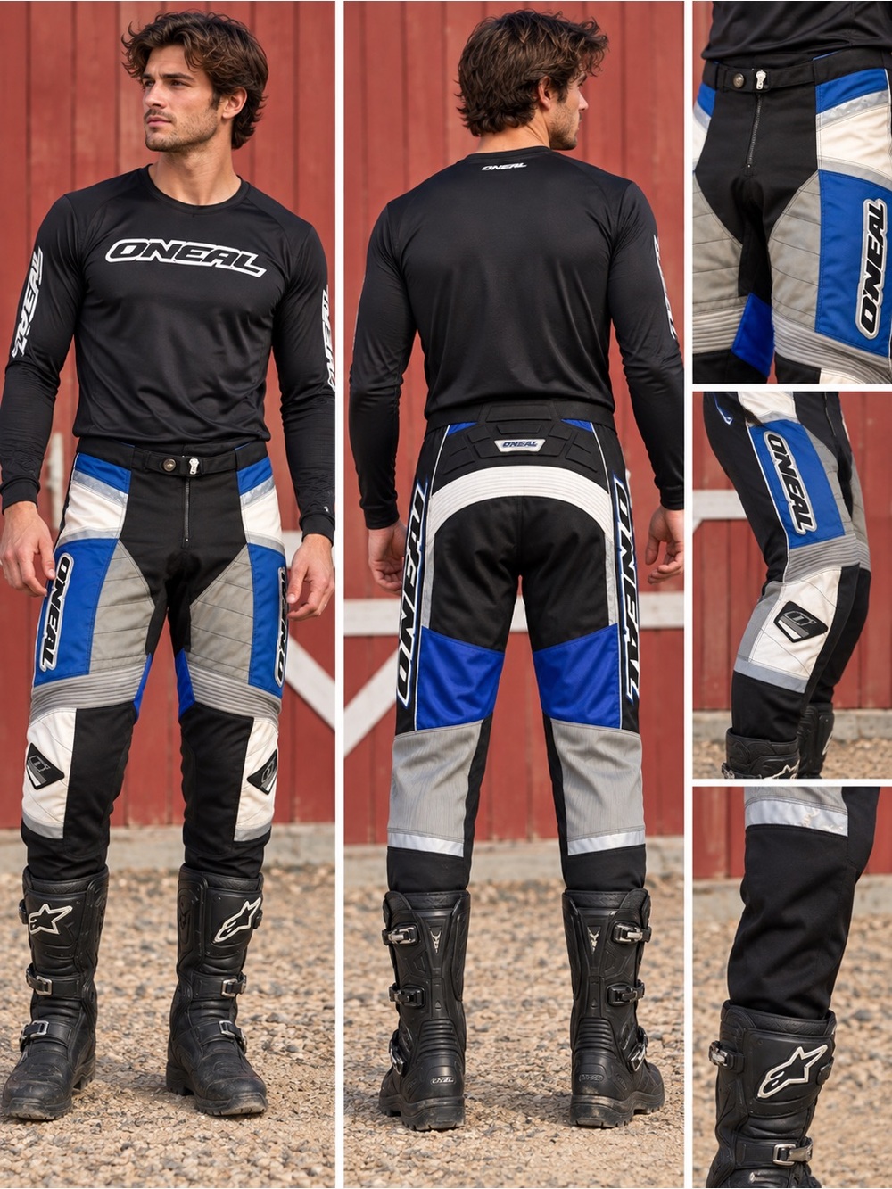 Vintage O’Neal Element Racewear Motocross Racing Pants Blue Men’s Size 34 - Picture 1 of 5